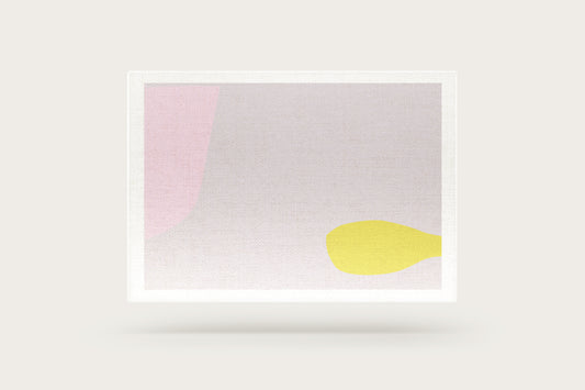 Print Abstract Yellow Dot Pink Dot Paint 60x50cm