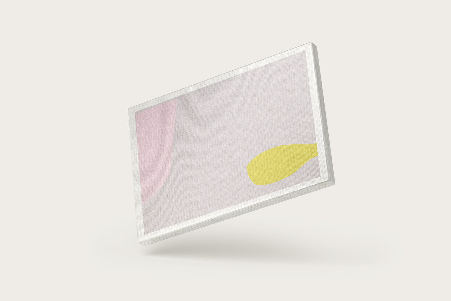 Print Abstract Yellow Dot Pink Dot Paint 60x50cm