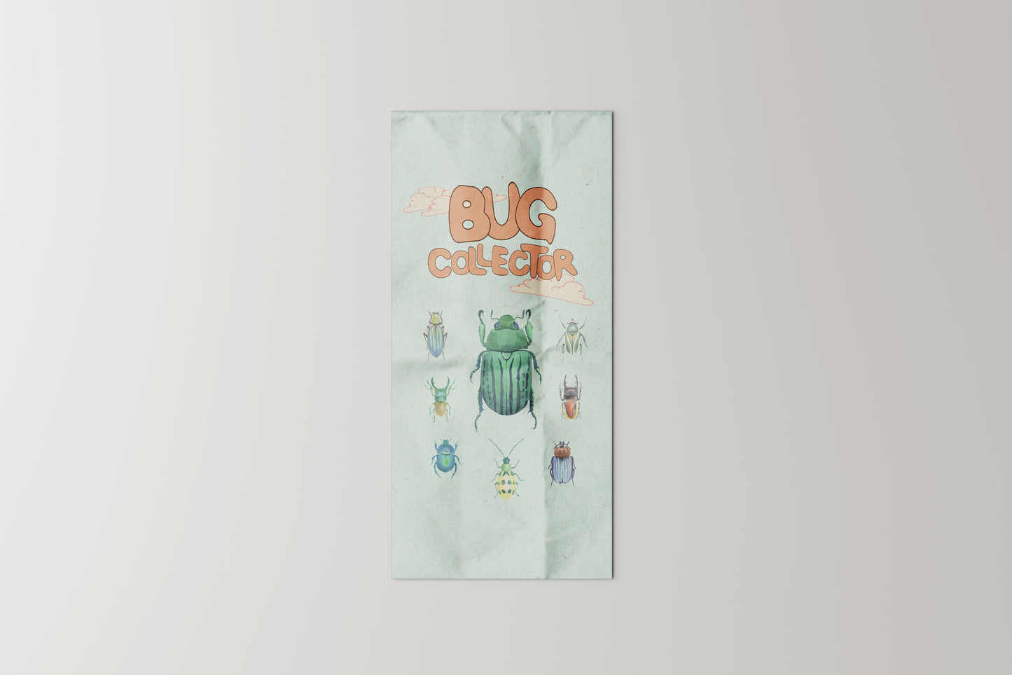 Print Animal Bug Collector Illustration 125x240cm