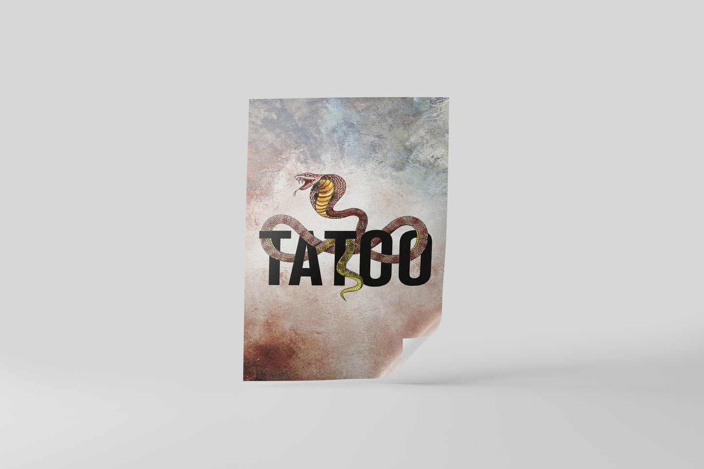 Print Animal Cobra Tatoo Retro 60x90cm