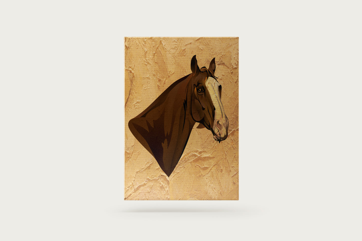 Print Animal Horse Looking Illustration 50x60cm