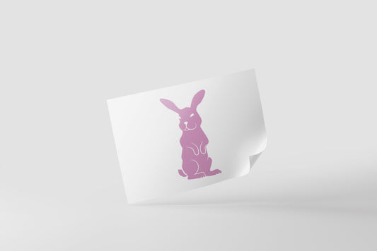 Print Animal Pink Bunny Cartoon 27.9x21.5cm