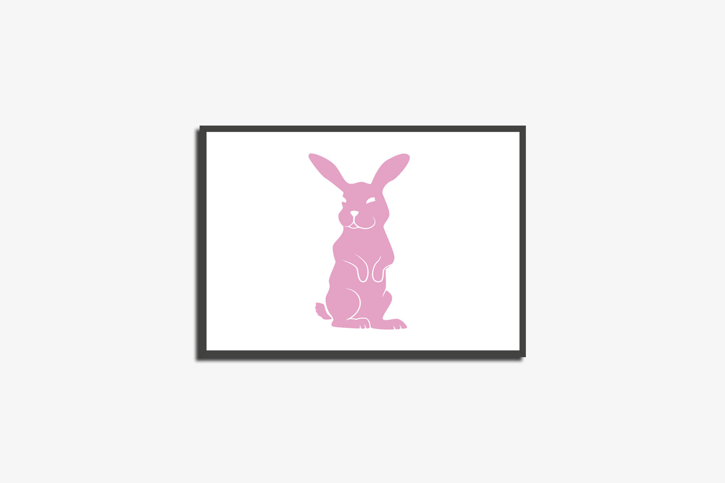Print Animal Pink Bunny Cartoon 27.9x21.5cm