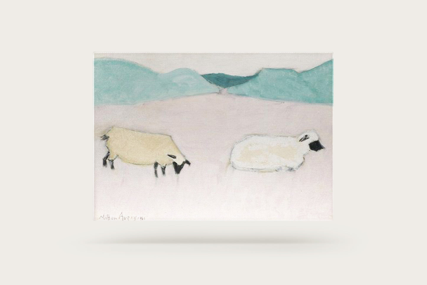 Print Animal Sheep Paint 50x40cm