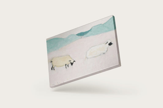 Print Animal Sheep Paint 50x40cm