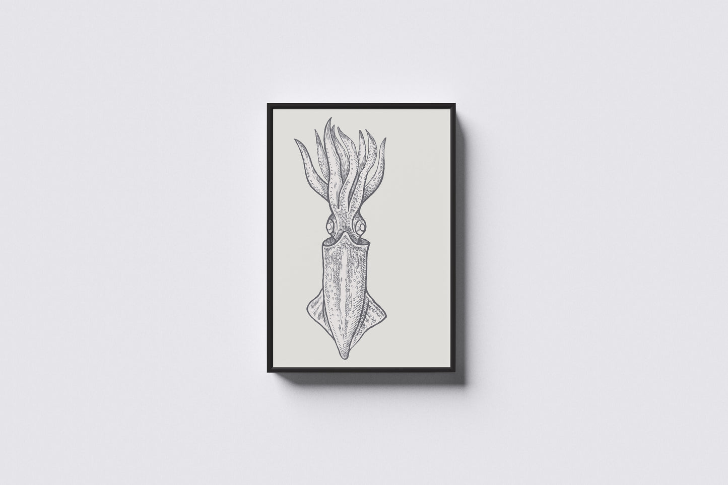 Print Animal Squid Minimalist 60x90cm