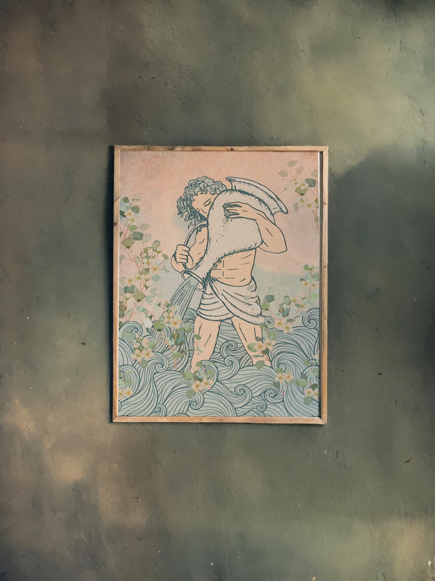 Print Aquarius Card Vintage Illustration 57x83cm