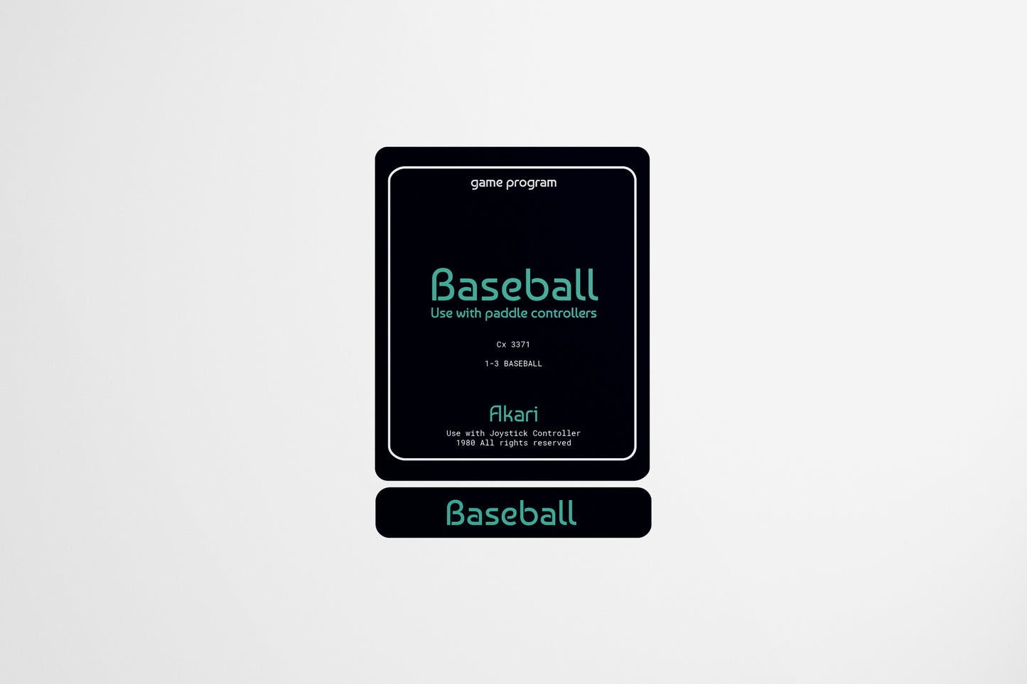 Print Atari Video Game Sticker Baseball 7x10