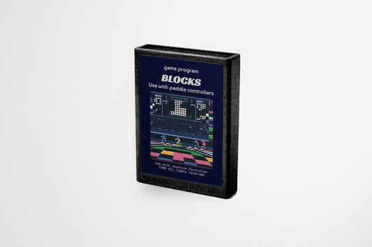 Print Atari Video Game Sticker Blocks 7x10.1
