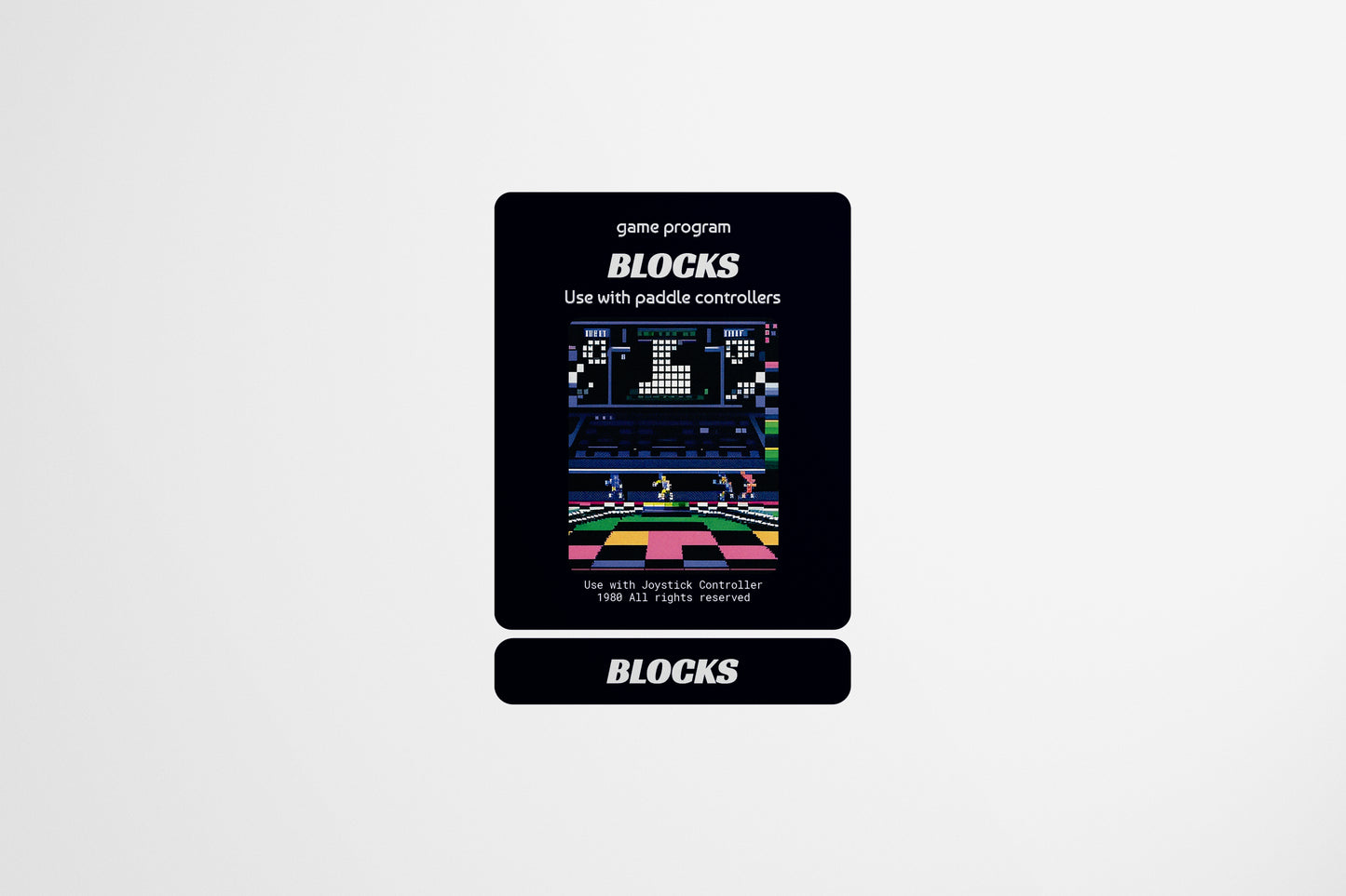 Print Atari Video Game Sticker Blocks 7x10.1