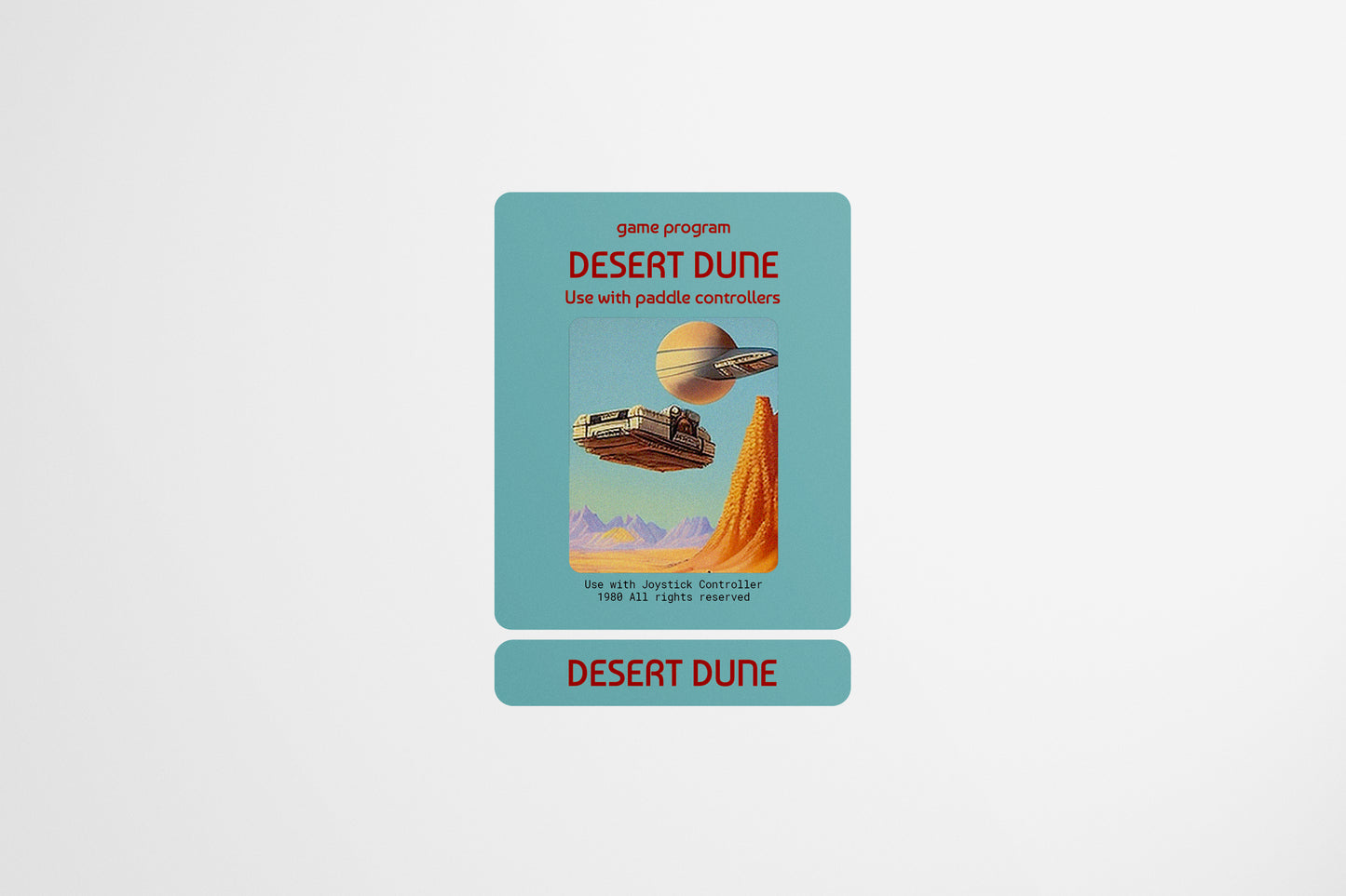 Print Atari Video Game Sticker Desert Dune 7x10.1
