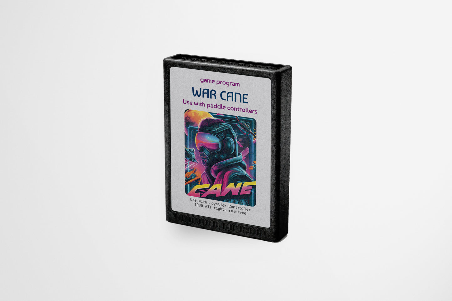 Print Atari Video Game Sticker War Cane 7x10.1