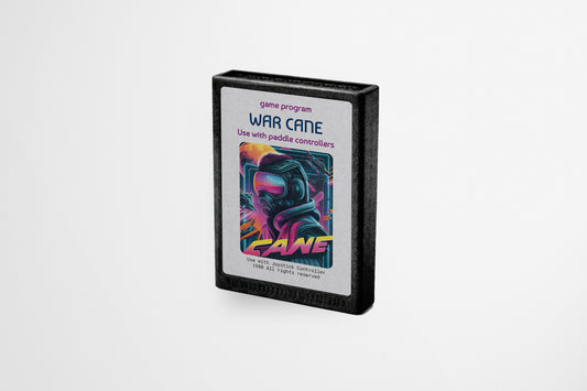 Print Atari Video Game Sticker War Cane 7x10.1