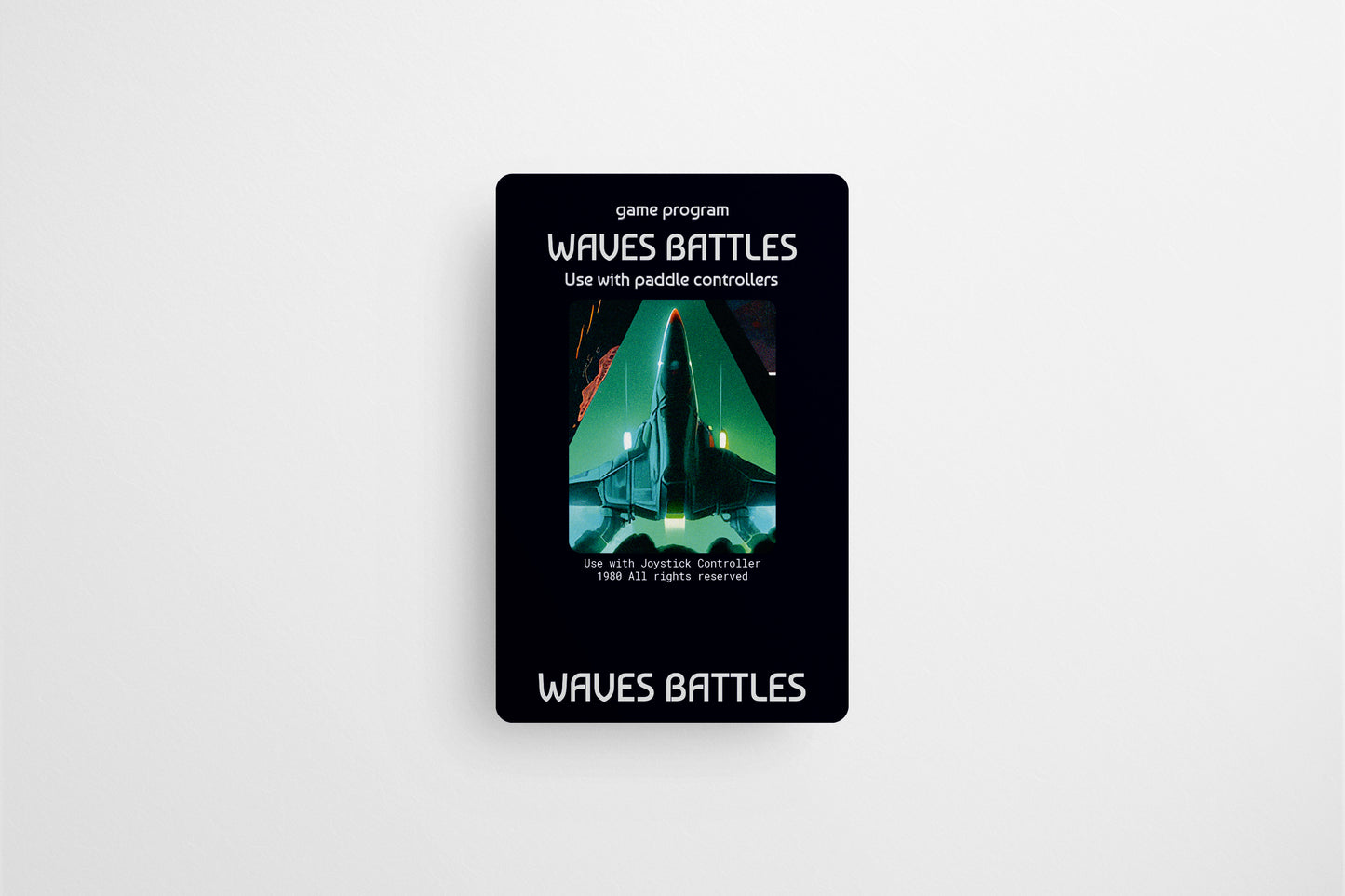 Print Atari Video Game Sticker Waves Battles 7x10.9