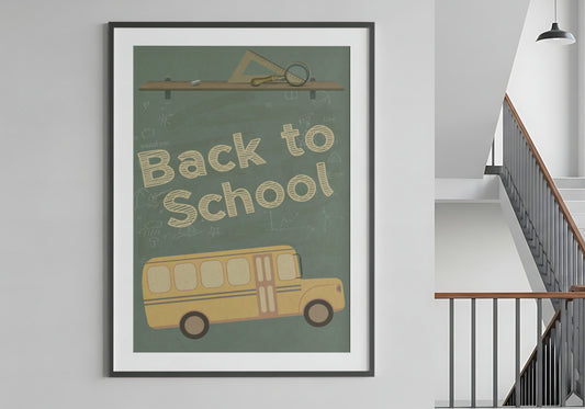 Print School Back To School 60x90cm