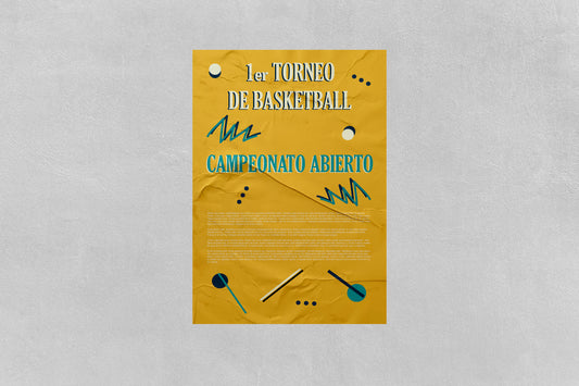 Print School Basketball Tournament Advertisement 60x90cm