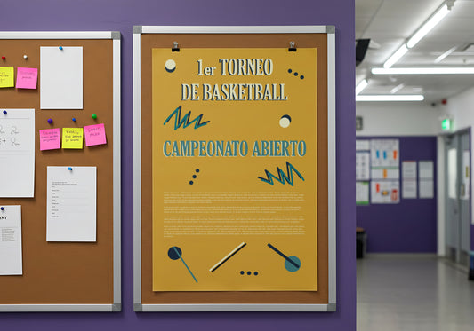 Print School Basketball Tournament Advertisement 60x90cm