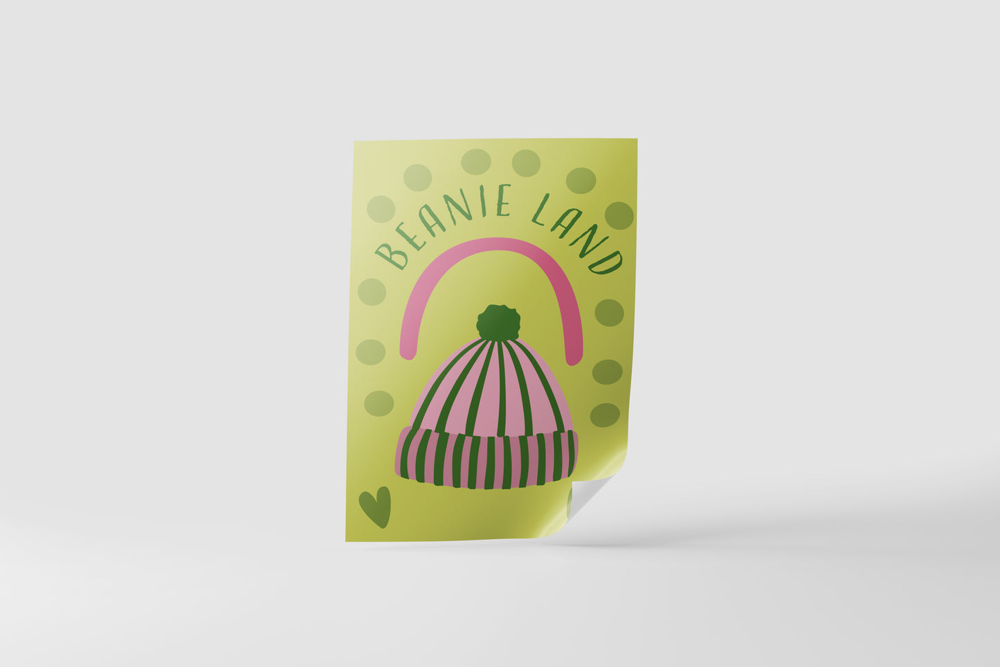 Print Beanie Land Cartoon Illustration 27.9x23.1cm