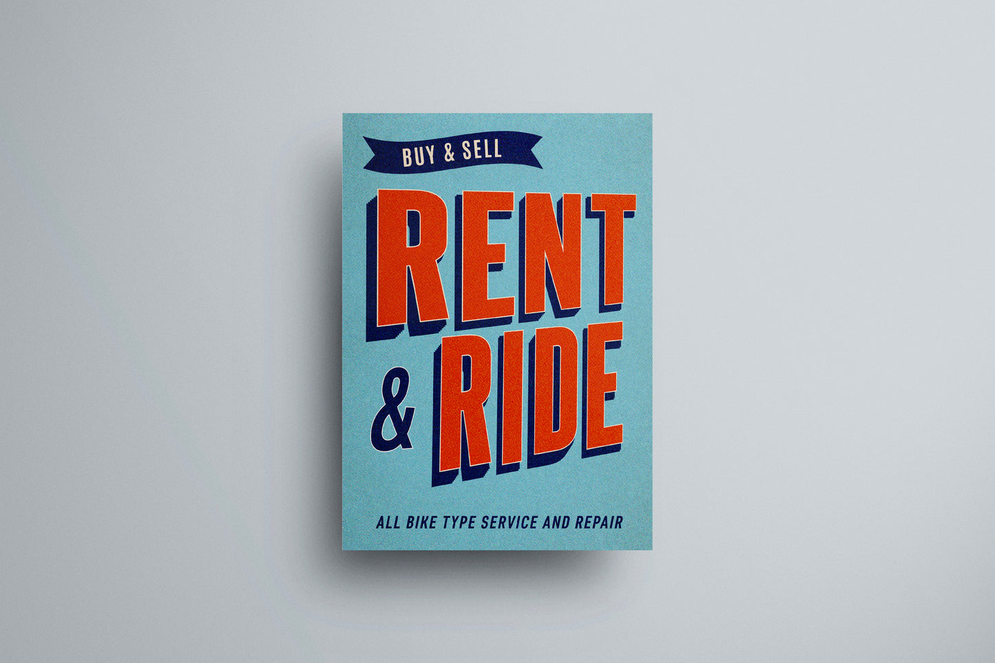 Print Bike Typography 60x90cm