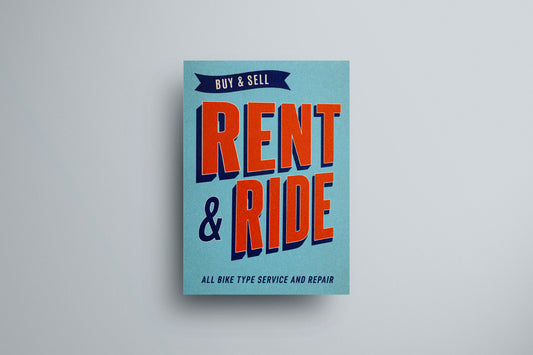 Print Bike Typography 60x90cm