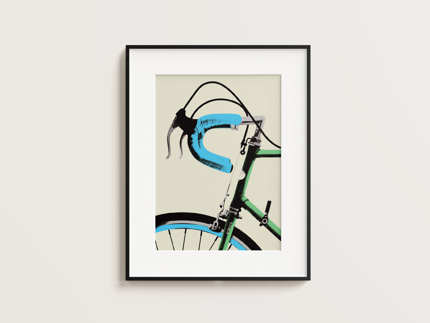 Print Bike Blue Green PopArt 30x37cm