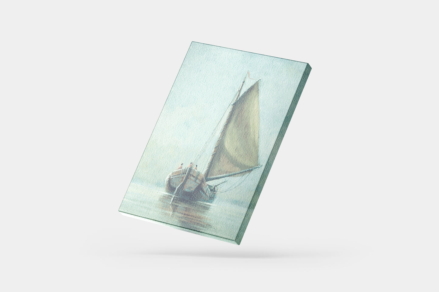 Print Boat Turquoise Sea Vintage Paint 21x28cm