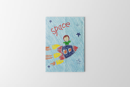 Print Child's Drawing Space kid Illustration 21.5x28cm