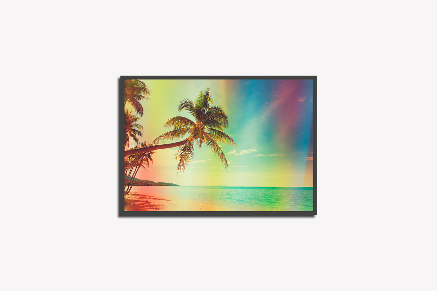 Print City Acapulco Beach Mexico Palms Photography 38x25cm