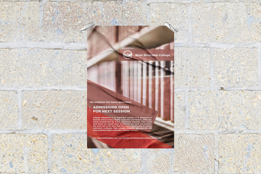 Print School College Admissions Advertisement 60x90cm