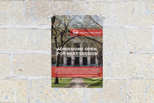 Print School College Admissions Advertisement 60x90cm