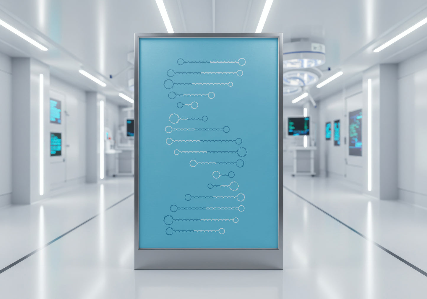 Print Technology DNA Abstract Blue Illustration 60x90cm