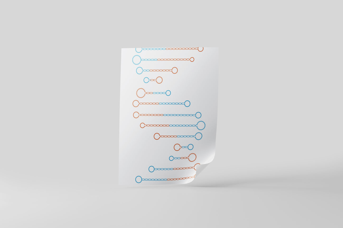 Print Technology DNA Abstract Grey Illustration 60x90cm