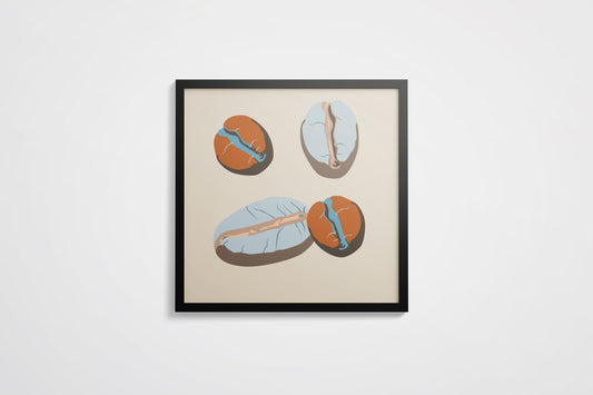 Print Food Coffee Beans Beige Pop Art 40x40cm