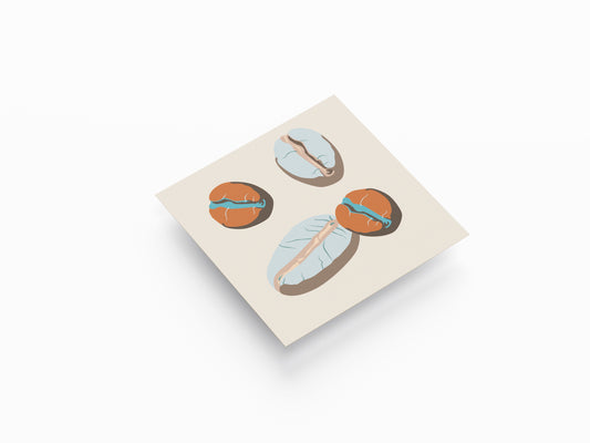 Print Food Coffee Beans Beige Pop Art 40x40cm