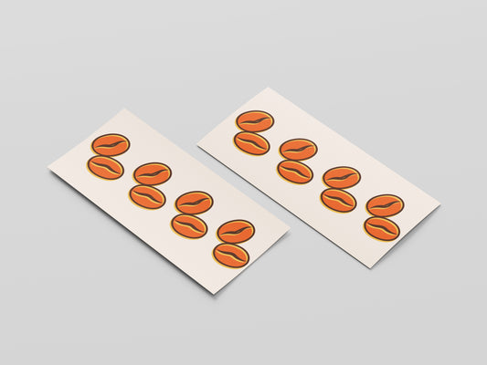 Print Food Coffee Beans Beige Orange Yellow Pop Art 73x39cm