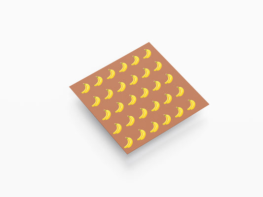 Print Food Fruit Banana Pattern Brown Illustration 50x50cm