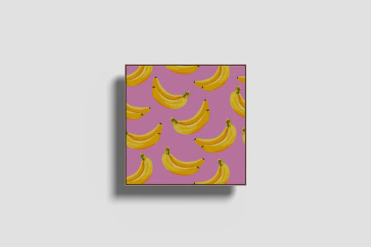 Print Food Fruit Banana Pattern Pink Illustration 50x50cm