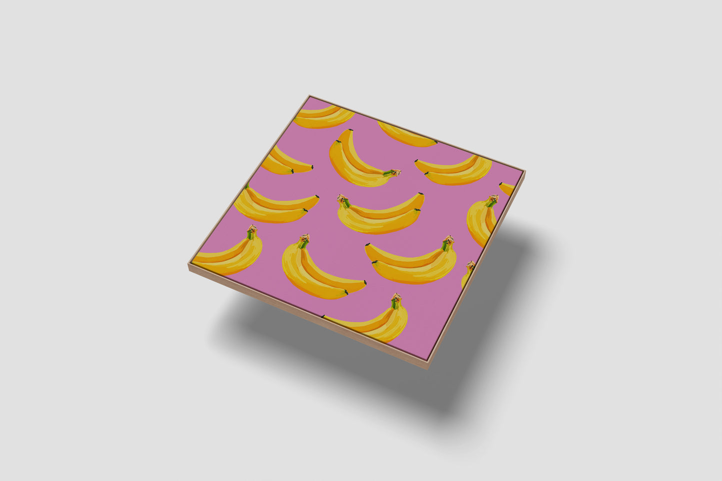 Print Food Fruit Banana Pattern Pink Illustration 50x50cm