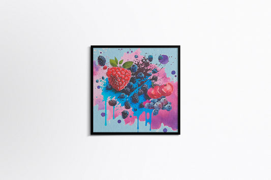 Print Food Fruit Berries Explosion Illustration 36x36cm