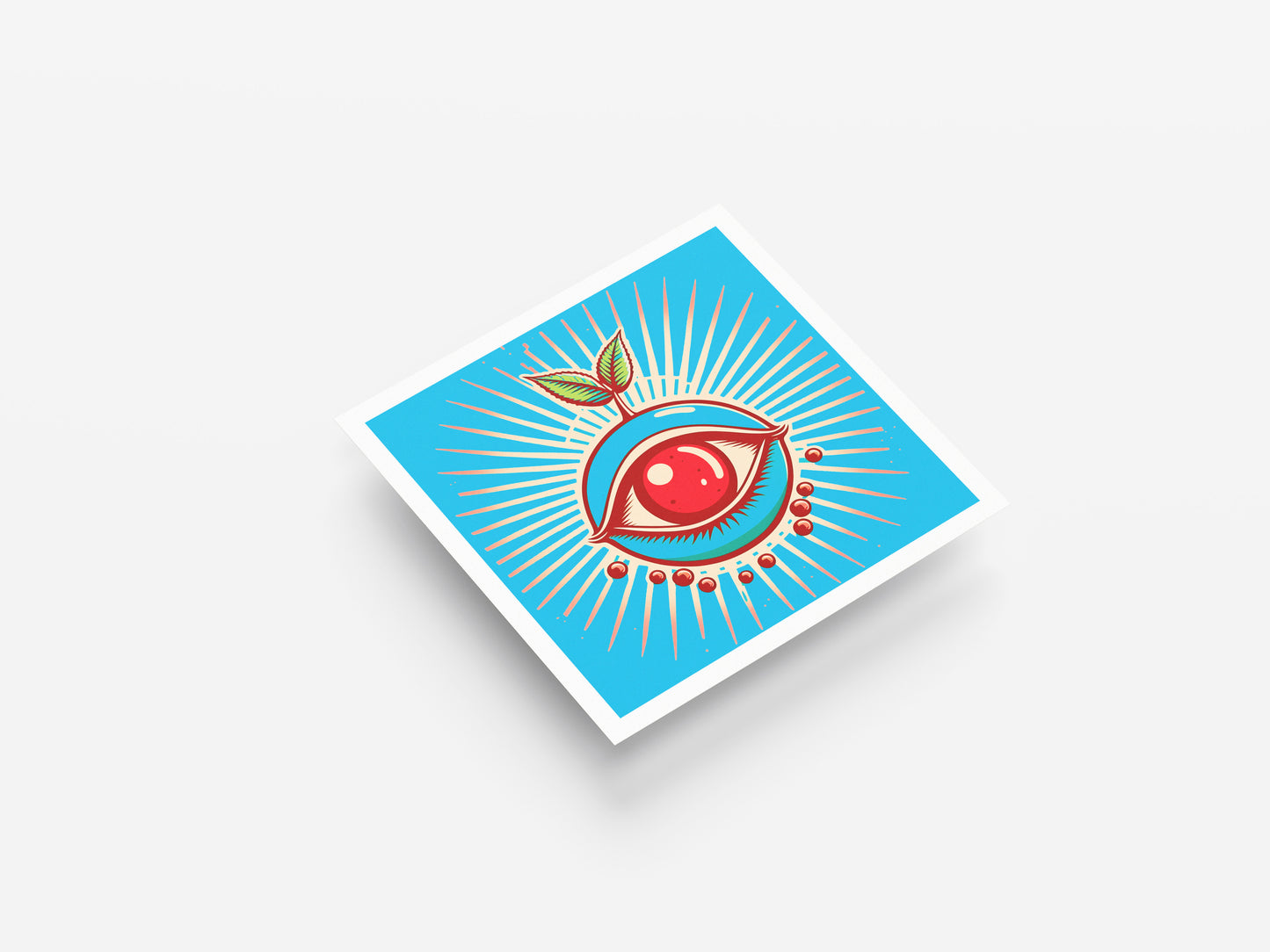 Print Food Fruit Eye Cherry Illustration 40x40cm