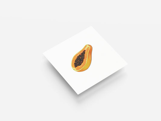 Print Food Fruit Papaya Cut In Half Illustration 80x90cm