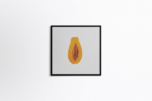 Print Food Fruit Papaya Cut In Half Photography 80x90cm