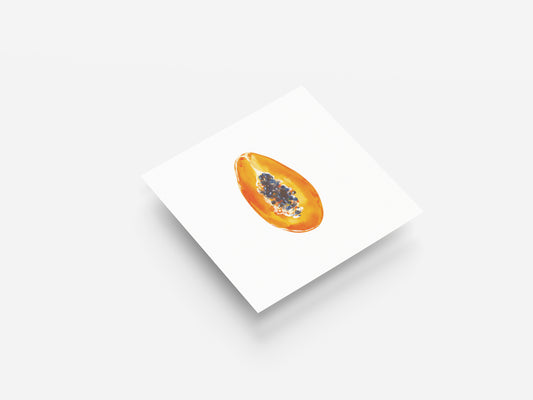 Print Food Fruit Papaya Cut In Half Illustration 80x90cm