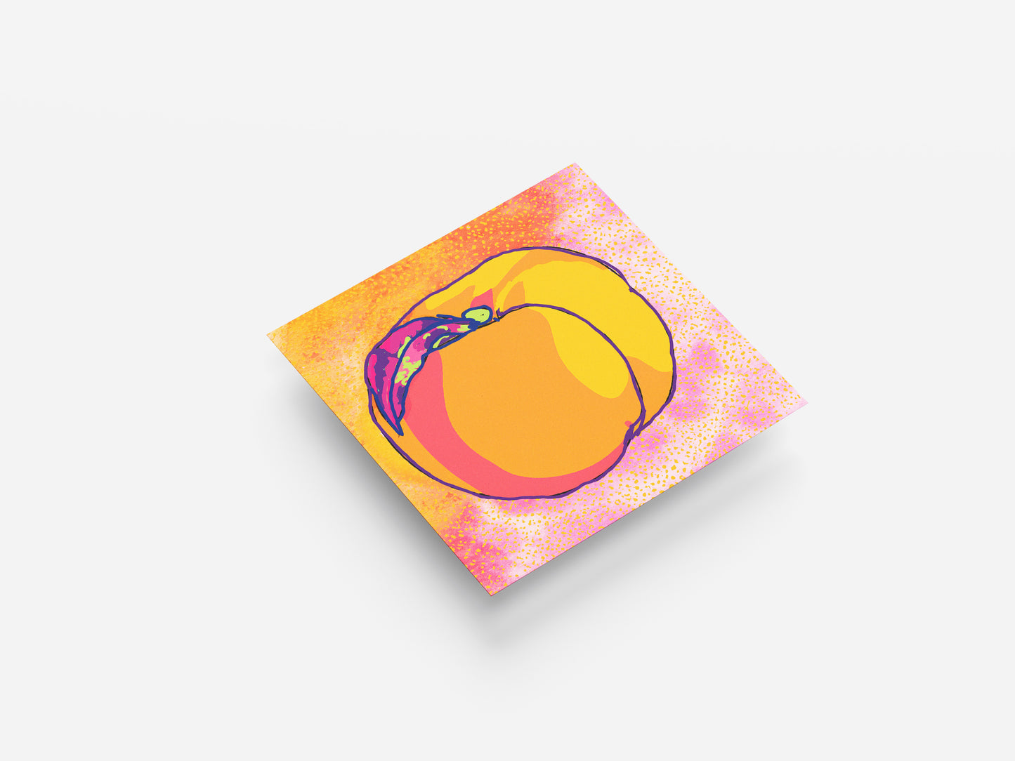 Print Food Fruit Peach Illustration 40x40cm