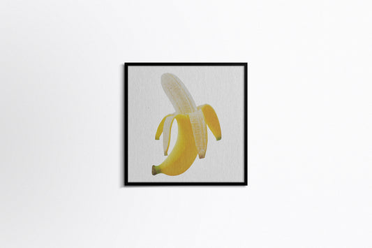 Print Food Fruit Peeled Banana Photography 80x90cm