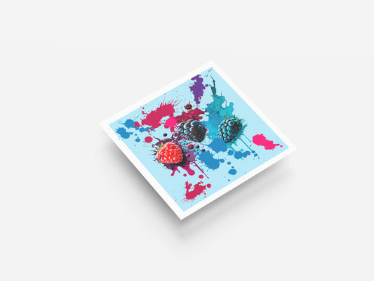 Print Food Fruit Raspberries Melting Illustration 36x36cm