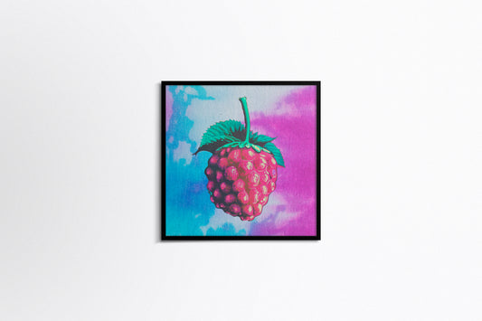 Print Food Fruit Raspberry Illustration 80x80cm