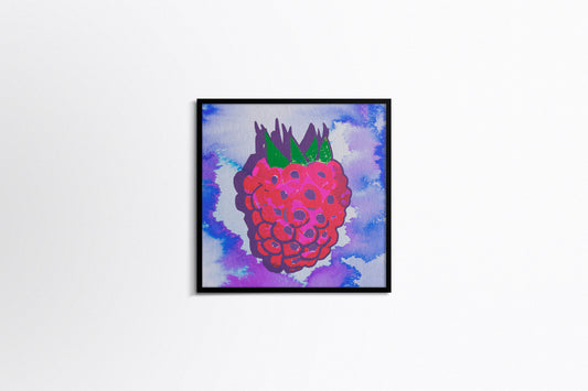 Print Food Fruit Raspberry Illustration 80x80cm