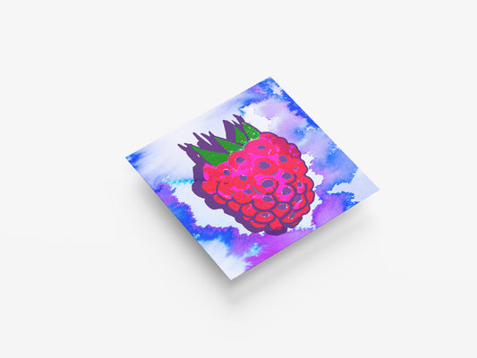 Print Food Fruit Raspberry Illustration 80x80cm
