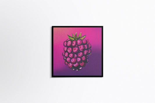 Print Food Fruit Raspberry Illustration 80x80cm